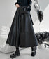 Splicing Zipper Flare Skirt